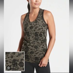 Athleta Momentum Space Dye Floral Seamless Racerback Tank Top XS